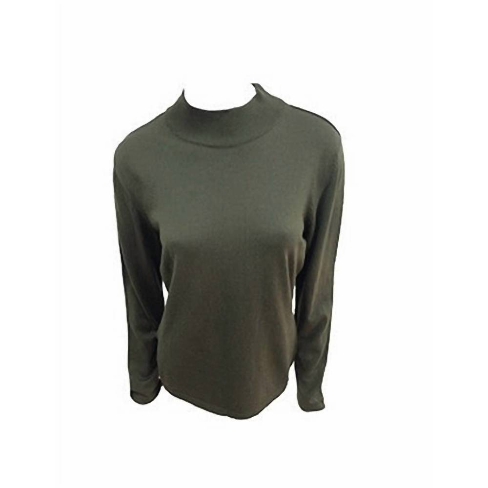 NEW ANGEL long sleeve mock neck top in olive